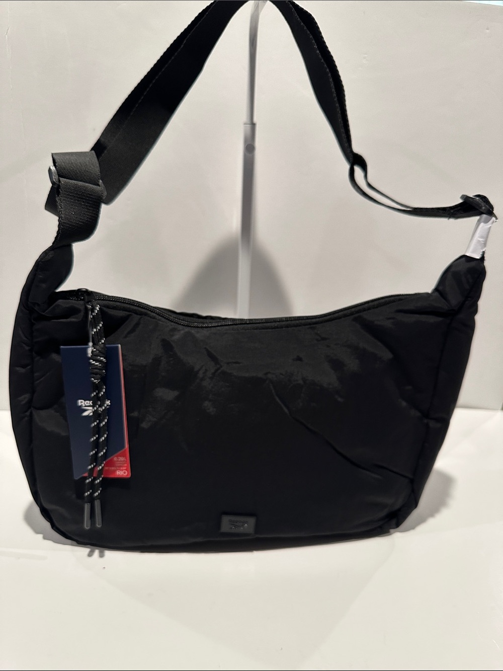 NWT Teebok Rio Black Neoprene Crossbody Bag with Zipper closure and adj. strap.